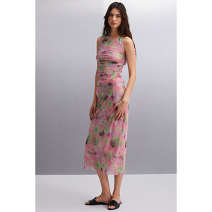 ETHIQUET Jaxie Jupe pour femme coupe ajustée en tulle à motifs aquatiques - Product Image 2