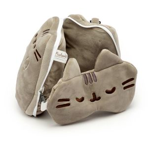 หมอนรองคอพกพา Pusheen Relaxeazzz ทำจากผ้าฝ้าย พร้อมที่ปิดตา สำหรับเดินทาง ท่องเที่ยว ตั้งแคมป์ในรถยนต์ สามารถพิมพ์โลโก้ได้ - Product Image 4