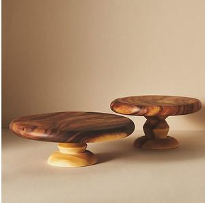 Support à gâteau en bois forme ronde personnaliser nouveau look et design pour les fêtes d'anniversaire support à gâteau d'anniversaire de noël - Product Image 4