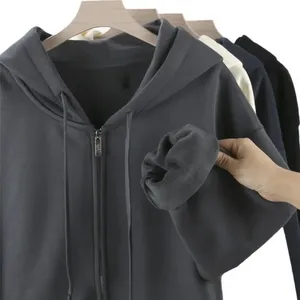 Sudadera con capucha personalizada para hombre con cremallera completa 100% algodón de alta calidad French Terry Blank Drop Shoulder Puff Printing Hoodie para hombres - Product Image 3