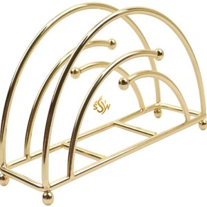 Couleur or fil de fer poli fait vaisselle de table porte-serviettes mariage hôtel et restaurant présentoir porte-mouchoirs - Product Image 1