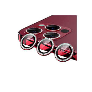 Protection d'objectif d'appareil photo pour iPhone 12 Pro Max, anneau métallique rouge Premium MRSA CL-06 - Product Image 1