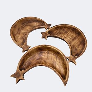 Plateaux en bois en forme de lune au prix d'usine |   Fait main, bonne qualité |   Meilleur Finition en Gros en Vrac - Product Image 1