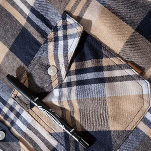 Camisas de franela para hombre de diseño moderno de alta calidad, camisas de franela para hombre transpirables antiretráctiles sostenibles personalizadas en tarifa al por mayor - Product Image 5