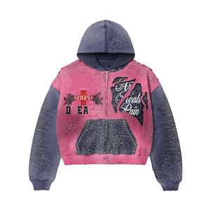 Alta calidad nuevo personalizado Rhinestone chándal pantalones hombres Rhinestone hombres sudadera y Joggers chándal conjunto Streetwear - Product Image 5