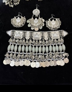 Meilleur prix, ensemble de bijoux afghans légers et robustes, collier vintage, boucles d'oreilles, forme personnalisée pour femmes, filles, Offre Spéciale pour mariage - Product Image 1