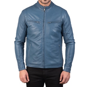 Chaqueta de cuero auténtico para hombre de alta calidad Chaquetas de invierno para motocicleta para hombre Chaquetas de cuero cálidas para hombre - Product Image 3