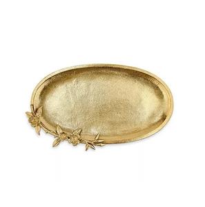 Bandeja DE SERVICIO DE Metal con diseño de hoja dorada de lujo para boda, hogar, Hotel y restaurante, mesa artesanal y bandeja de vajilla - Product Image 4