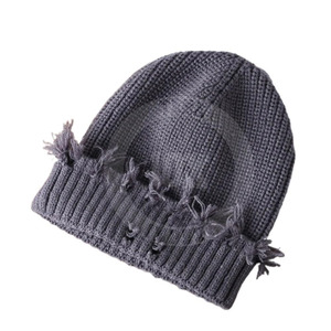 Logo personnalisé Taille Couleur Élégant en Détresse Jacquard Bonnets Vente à Chaud Bonnets Chapeaux Léger Vêtements de Plein Air - Product Image 2