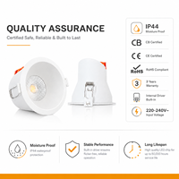 Holux  3000K CRI80 IP44 UGR<19 PC Aluminio Oficina Hotel Foco LED Empotrable