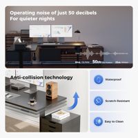 Ofitech Bureau d'ordinateur debout à double moteur Hauteur réglable Design moderne Ergonomique Support en L Bureau de jeu électronique