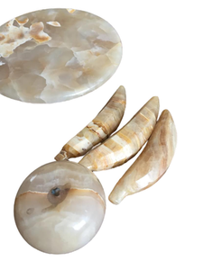 Ensemble de fruits en marbre fait à la main, fruits en pierre d'onyx, ensemble de fruits pour la décoration - Product Image 6