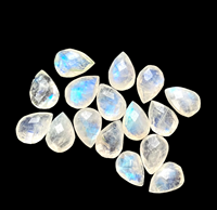 Weißer Regenbogen Mondstein auffällige Feuer Birnen form Perlen Lose Edelstein DIY Schmuck herstellung liefert Edelstein Bulk Kauf