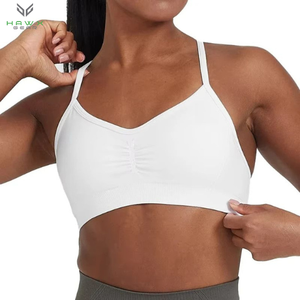 New Effortless Strappy Bralette <b>Seamless</b> Spandex <b>Woman</b> Fitness Elastic Breathable Breast Enhancement Leisure Sports <b>Underwear</b> - Product Image 3