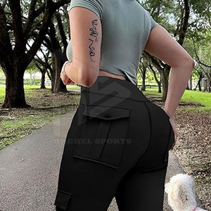 Leggings Deportivos de Cintura Media para Mujer, Sólidos, de Alta Elasticidad, Sin Costuras, Transpirables, de Spandex/Poliéster, Colores Personalizados, Logotipo OEM - Product Image 2