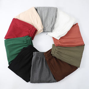 Pantalones deportivos de cintura alta con estampado de logotipo personalizado Unisex, pantalones deportivos de pana ligeros de algodón 100%, pantalones de chándal informales de gran tamaño para hombre - Product Image 2