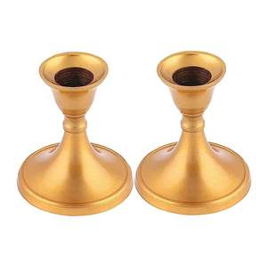 Candelero de metal de 2 piezas con acabado dorado de calidad superior, la mejor decoración para el hogar y la Oficina, nuevo producto - Product Image 2