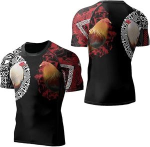 Entrenamiento Rashguard manga corta OEM compresión BJJ camisa logotipo personalizado MMA Grappling Fit con tecnología de secado rápido - Product Image 4