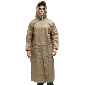 Breathable Unisex Fashionable High Street Style Canvas Stand Collar Waterproof <b>Long</b> Sleeve <b>Rain</b> Jacket with Front Logo - Product Image 4