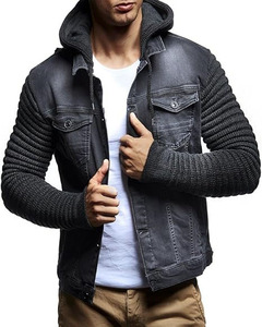 Custom Design Men's <b>Denim</b> Stand Collar <b>Jacket</b> Breathable Casual Outdoor Clothing for Winter - Product Image 3