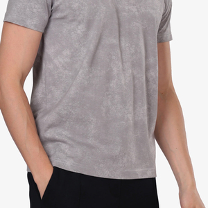 เสื้อยืดผู้ชายซักได้แบบกรดผ้าถักผ้าฝ้าย100% ระบายอากาศได้ดีแห้งเร็วแบบดิจิตอล - Product Image 3