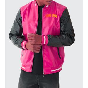 Personalizado al por mayor 100% poliéster satén Varsity Bomber béisbol Chenille parche chaquetas - Product Image 1