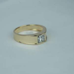 Anillo de diamante creado en laboratorio Premium 1 quilate EF Color VS1 claridad corte princesa oro rosa oro plata IGI SGL joyería certificada - Product Image 5