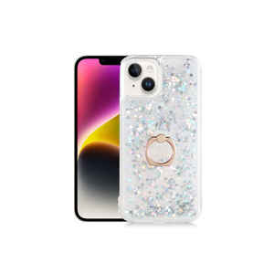 Coque de protection de luxe MSRA Milce Silver pour iPhone 14 Plus en silicone souple antichoc anti-traces de doigts avec découpes de précision - Product Image 1