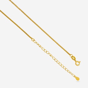 92.5 <b>Silver</b> Chain 191422 18K Gold & Rhodium Plated Featuring Pearl & Diamond Religious Style for Wedding Gift Engagement Party - Product Image 3