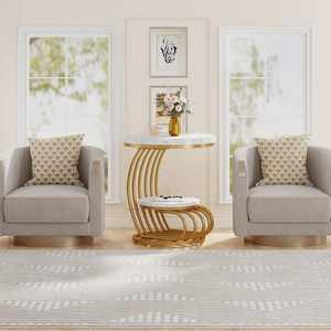 Modern Simple Round Durable <b>Coffee</b> <b>Table</b> Small Side <b>Table</b> Metal Living Room Bedroom Study Apartment Office Building - Product Image 2