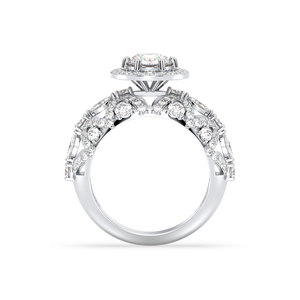 Reyes แหวนหมั้นเพชรโมอิสกลม2.46Ct 925สีเงินสเตอร์ลิงทรงกลมได้รับการรับรองจาก GRA - Product Image 4