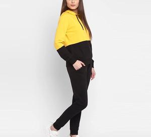 Conjunto de chándal de gran tamaño para mujer con estilo con Sudadera con capucha Ideal para trotar Entrenamiento de gimnasia Ropa casual cómoda en varios tamaños - Product Image 4