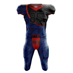 Paquetes de uniformes de fútbol americano de alta calidad, apliques bordados, logotipo de sublimación, pantalones cortos acolchados, talla grande personalizada - Product Image 1