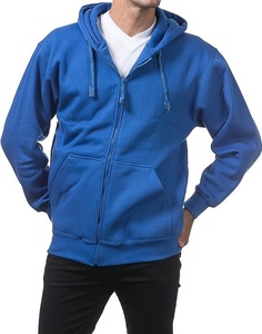 Sweat à capuche en molleton à fermeture éclair sur le devant pour hommes, poids lourd, 60% coton 40% polyester, vêtements importés, fermeture à capuche, lavage en machine - Product Image 3