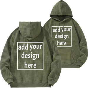 เสื้อมีฮู้ดแบบสวมหัวคอตตอน100% คอกลมเส้นด้ายย้อมผ้าฟลีซปักลาย3D โลโก้เฉพาะบุคคลสำหรับฤดูหนาว - Product Image 1