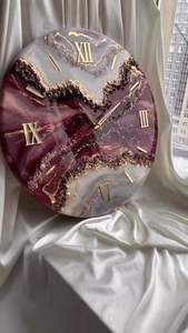 Horloge murale en résine résine époxy salon meilleur qulatiye meubles décor à la maison horloge murale personnalisée meilleur - Product Image 2