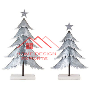 Adorno decorativo de Navidad Metal Hierro Galvanizado Adorno decorativo de Navidad Escultura de mesa - Product Image 3