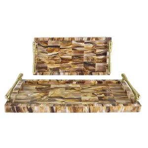 Handmade <b>Epoxy</b> <b>Resin</b> Serving Tray and <b>Resin</b> Decorative Tray <b>for</b> Living Room or Dining <b>Table</b> with Custom Color and Size Options - Product Image 1