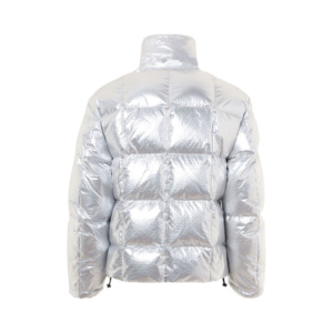 Venta al por mayor personalizado cremallera invierno Puffer Chaqueta brillante elegante a prueba de viento al aire libre Casual impermeable hombres Puffer chaqueta - Product Image 3