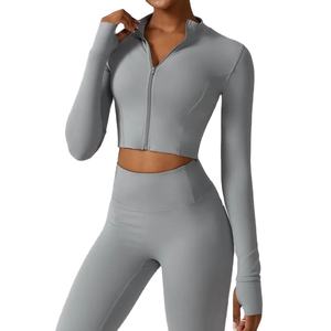 Chaqueta Deportiva con Cierre Frontal y Orificios para los Pulgares, para Gimnasio, Yoga, Ejercicio, Fitness, Estilo Informal 2026 - Product Image 1