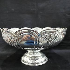 ชามสุดเจ๋งเซ็ต3ชิ้นสำหรับเครื่องครัว,ถ้วยเสิร์ฟมีสไตล์ทำจากอะลูมิเนียมและเซรามิกตกแต่งด้วยเงินสำหรับโรงแรม - Product Image 4