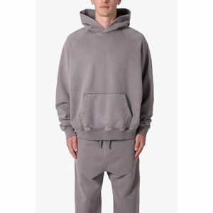 Sudadera con capucha de lavado ácido para hombre de alta calidad, ropa de calle informal de gran tamaño de manga larga, estampado de estilo personalizado básico, mezcla de algodón bordado - Product Image 1