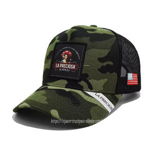 Personnaliser l'impression du logo sur les chapeaux de camionneur Camouflage Logo de broderie personnalisé panneau latéral casquette de sport pour hommes casquette de camionneur vente en gros - Product Image 2