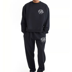 ชุดออกกำลังกายสำหรับวิ่งออกกำลังกายผ้าคอตตอนสำหรับ100% พิมพ์พัฟชุดออกกำลังกายเข้ารูปใส่โลโก้ได้ตามต้องการ - Product Image 4