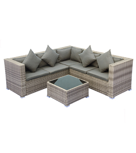 PRIX BON MARCHÉ DE HAUTE QUALITÉ MEUBLES DE JARDIN EN OSIER PE ROTIN LOUNGER SET 2 - Product Image 1