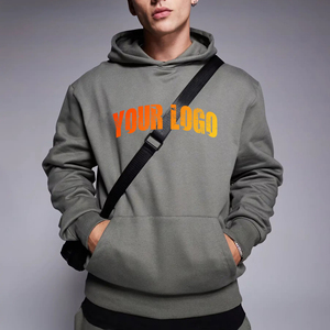 Sudadera con capucha para hombre con estampado personalizado de alta calidad-Sudaderas con capucha de gran tamaño con hombros caídos unisex con logotipo personalizado - Product Image 4