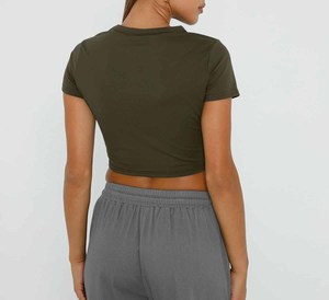 Camiseta Corta Deportiva para Mujer, para Gimnasio, Entrenamiento, Fitness, Yoga y Ropa Deportiva Ligera - Product Image 2