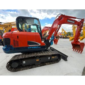 Mini-excavatrice compacte sur chenilles d'occasion coréenne Doosan DX60-9C 6 tonnes avec moteur Yanmar - Product Image 1