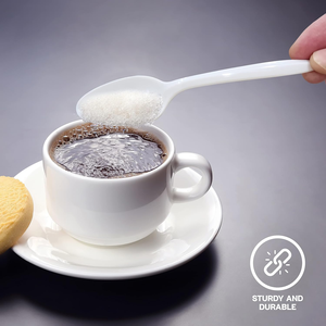 Fourchettes jetables écologiques en PLA, lot en vrac, blanc, vaisselle robuste, recyclable, lot économique de couverts pour les fêtes, les restaurants - Product Image 2