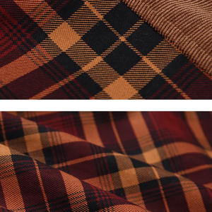 Giacca Retro da <span class=keywords><strong>Uomo</strong></span> Personalizzata con Fodera in Sherpa, Cotone Ispessito, Maniche Lunghe, <span class=keywords><strong>Collo</strong></span> Alto, Antivento, Classica Camicia a Quadri - Product Image 5